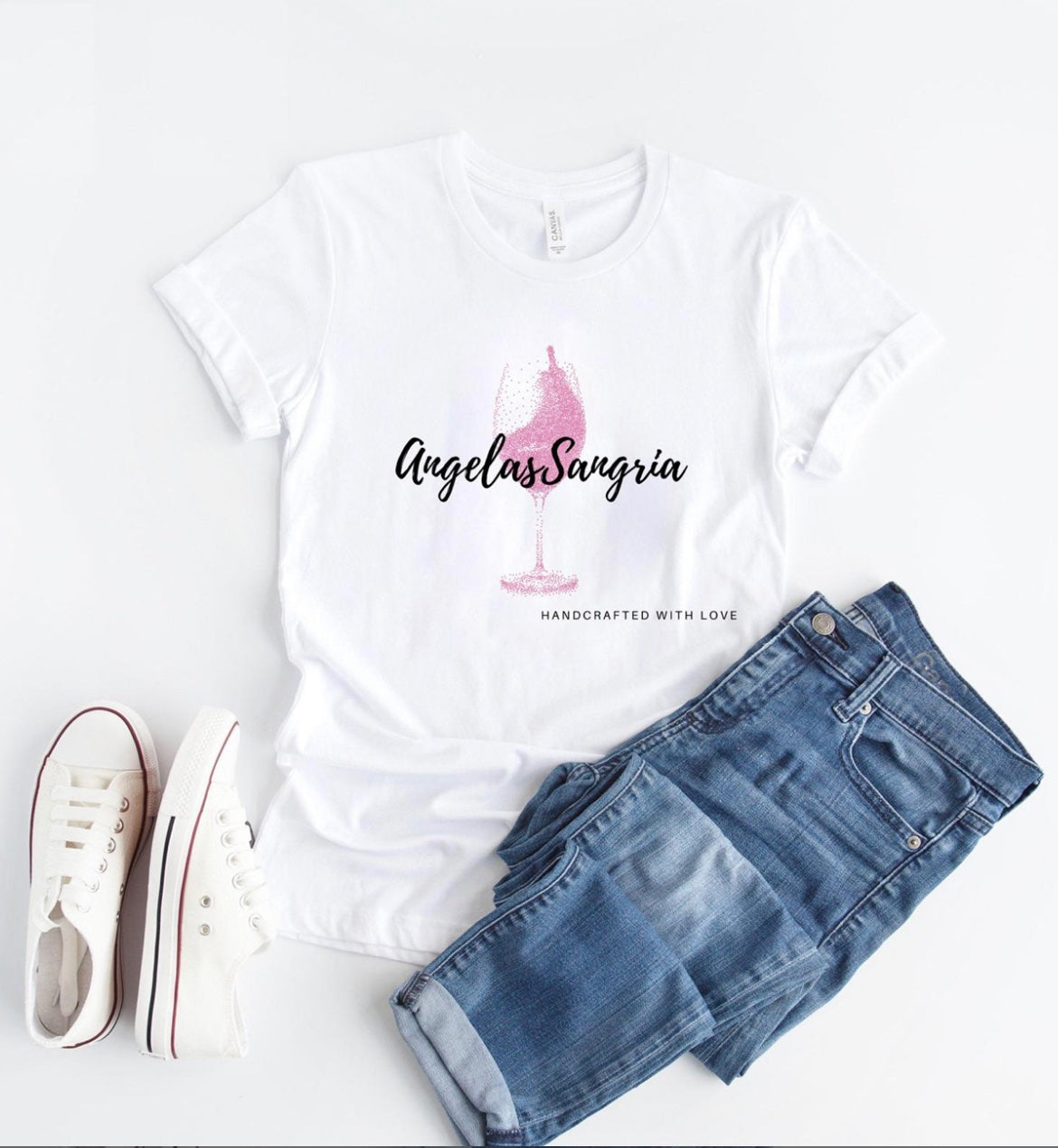 AngelaSangria White Tee